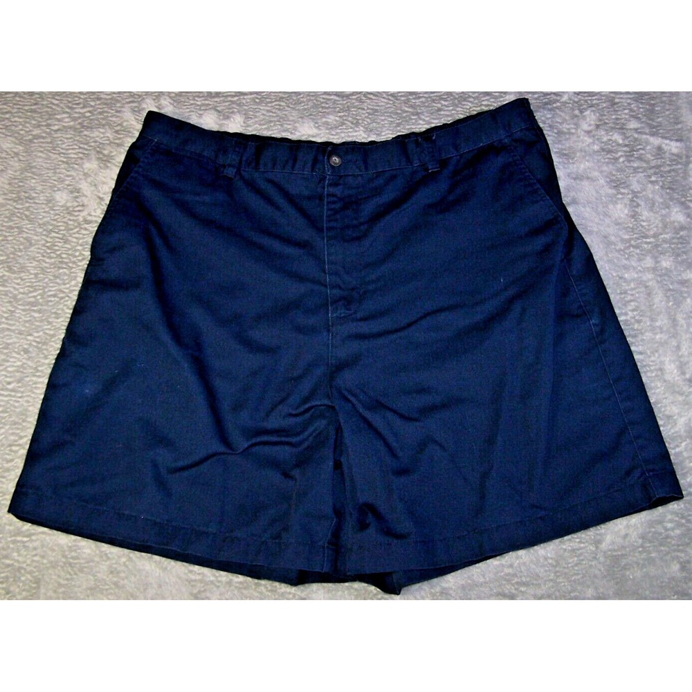 Covington Shorts Men's 42 Blue Navy Cotton Blend Flat Front Dress Pockets Preppy